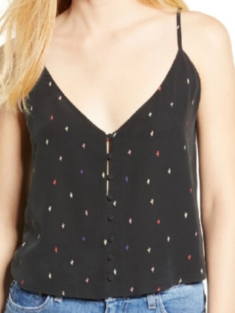 Rails Aubrey Black Rainbow Cactus Camisole